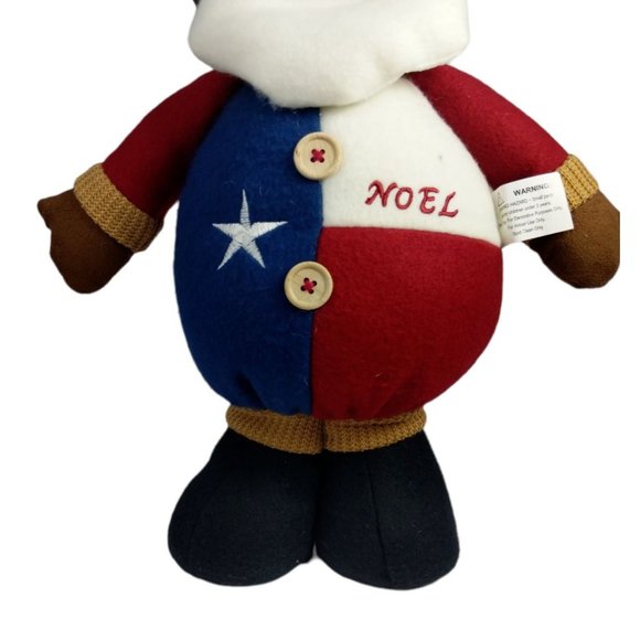 Kohl's Stuffed Santa Claus Texas Flag Outfit 14 in Tall Christmas Seasonal Decor - Picture 4 of 8